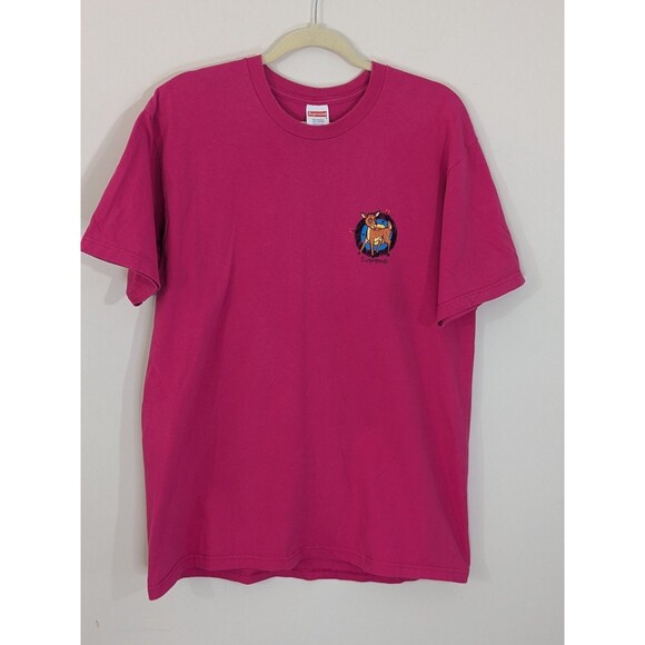 Supreme Men's Pink Deer Graphic Front And Back Crewneck T-Shirt Size L - Picture 1 of 7